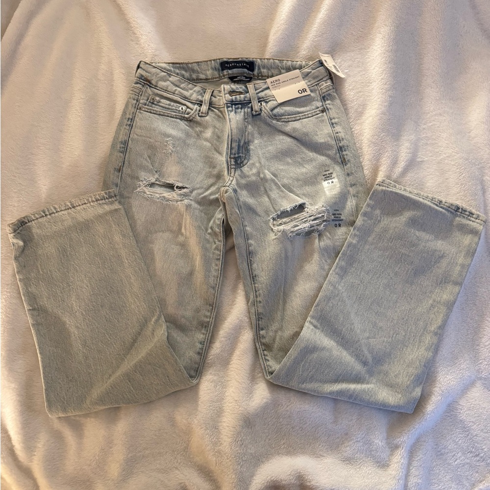 Aeropostale Light Blue Straight Leg Jeans